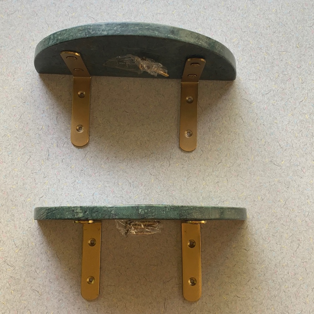 Pair of Anthrologie marble wall shelves/sconces